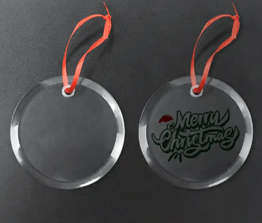 Bola de Navidad Sublimable de Cristal Transparente